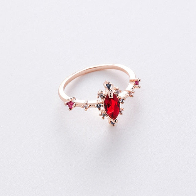 New Fashion Micro-inlaid Crystal Zircon Rings Sweet Elegant Flower Ring for Girl Women Finger Bague jewelry Bridal Gift Delicate