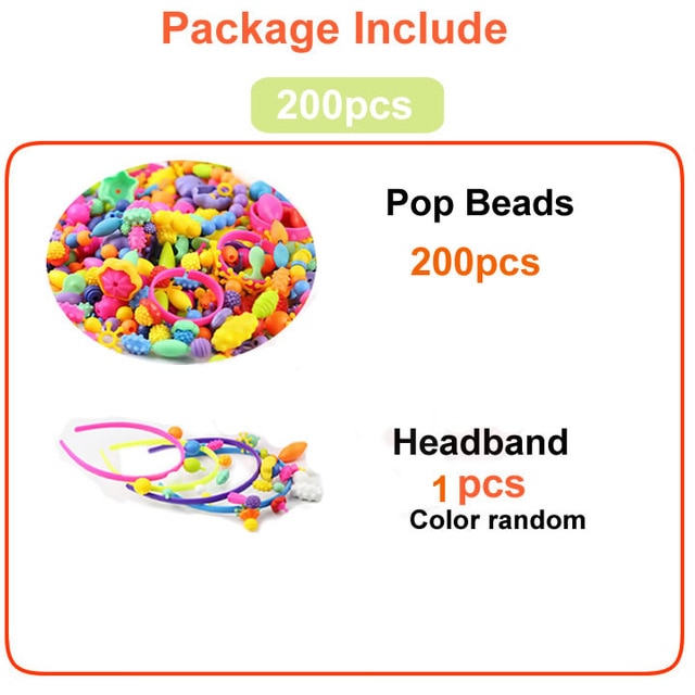 Diy Pop Beads Girls Toys Creativity Needlework Kids Crafts Children's Bracelets Handmade Jewelry Fashion Kit Toy For Girl Gift