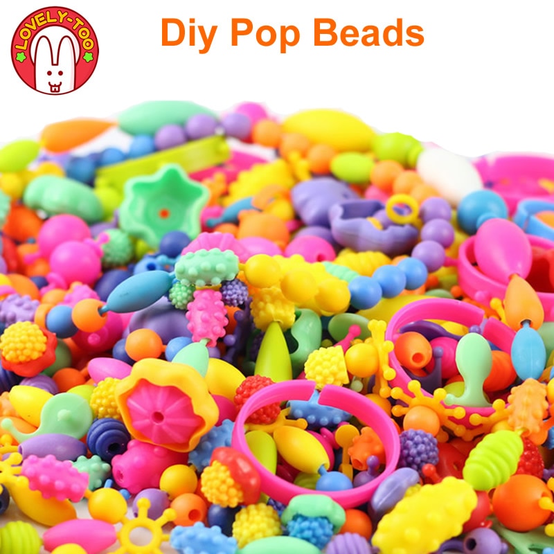 Diy Pop Beads Girls Toys Creativity Needlework Kids Crafts Children's Bracelets Handmade Jewelry Fashion Kit Toy For Girl Gift