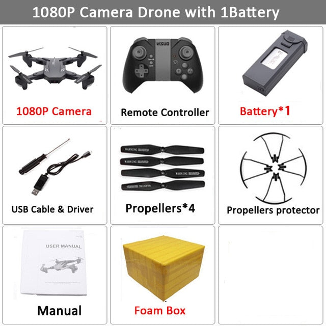 Drone Visuo XS816 RC  avec Zoom 50X WiFi FPV 4K Dual Camera Optique. Selfie pliable Drone Quadcopter  VS SG106 M70cal