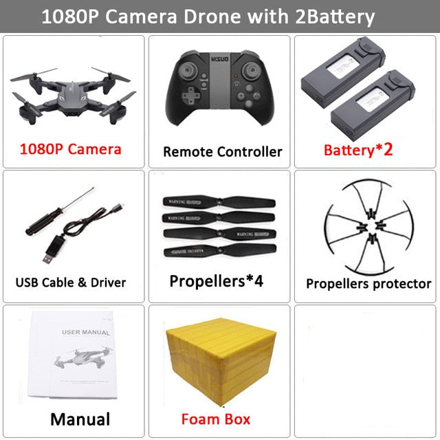 Drone Visuo XS816 RC  avec Zoom 50X WiFi FPV 4K Dual Camera Optique. Selfie pliable Drone Quadcopter  VS SG106 M70cal