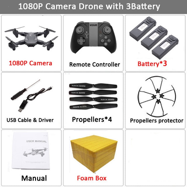 Drone Visuo XS816 RC  avec Zoom 50X WiFi FPV 4K Dual Camera Optique. Selfie pliable Drone Quadcopter  VS SG106 M70cal