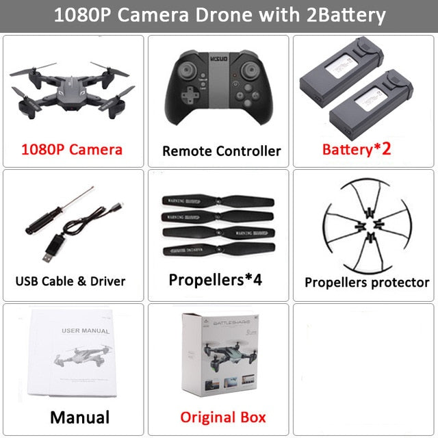 Drone Visuo XS816 RC  avec Zoom 50X WiFi FPV 4K Dual Camera Optique. Selfie pliable Drone Quadcopter  VS SG106 M70cal