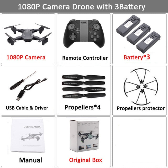 Drone Visuo XS816 RC  avec Zoom 50X WiFi FPV 4K Dual Camera Optique. Selfie pliable Drone Quadcopter  VS SG106 M70cal