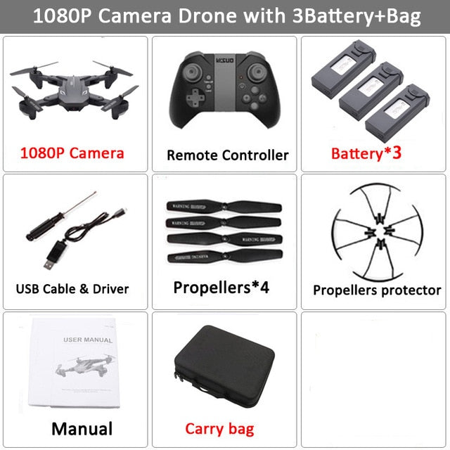 Drone Visuo XS816 RC  avec Zoom 50X WiFi FPV 4K Dual Camera Optique. Selfie pliable Drone Quadcopter  VS SG106 M70cal