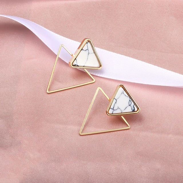 X&P New Fashion Round Dangle Drop Korean Earrings For Women Geometric Round Heart Gold Earring Wedding 2020 kolczyki Jewelry