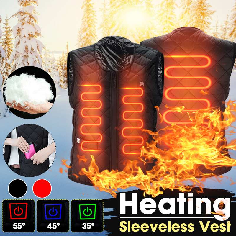 USB Thermal Electric Heated Vest Women Winter Heated Jacket Outdoor Camping Hiking Clothing Tactical Vest Infrad Battery Jacket